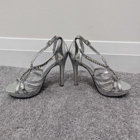 Silver Aldo Rhinestone Heels (size 6) - Picture 3 of 5